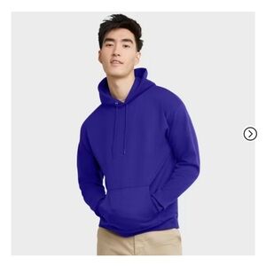Hanes EcoSmart Unisex Fleece Hoodie - Purple